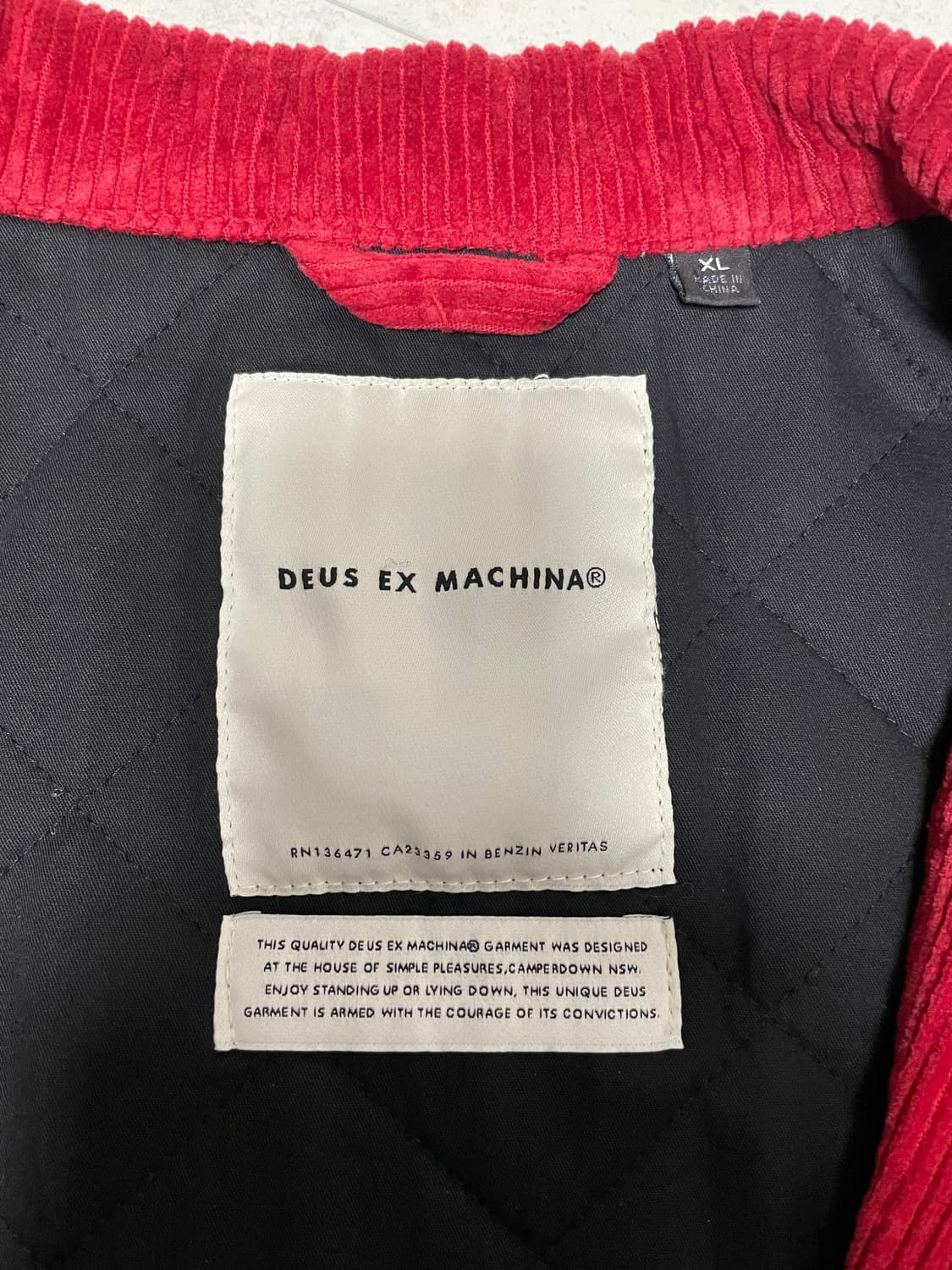 [XL] 데우스 엑스 마키나 레논 코듀로이 봄버 자켓 레드 상품이미지3