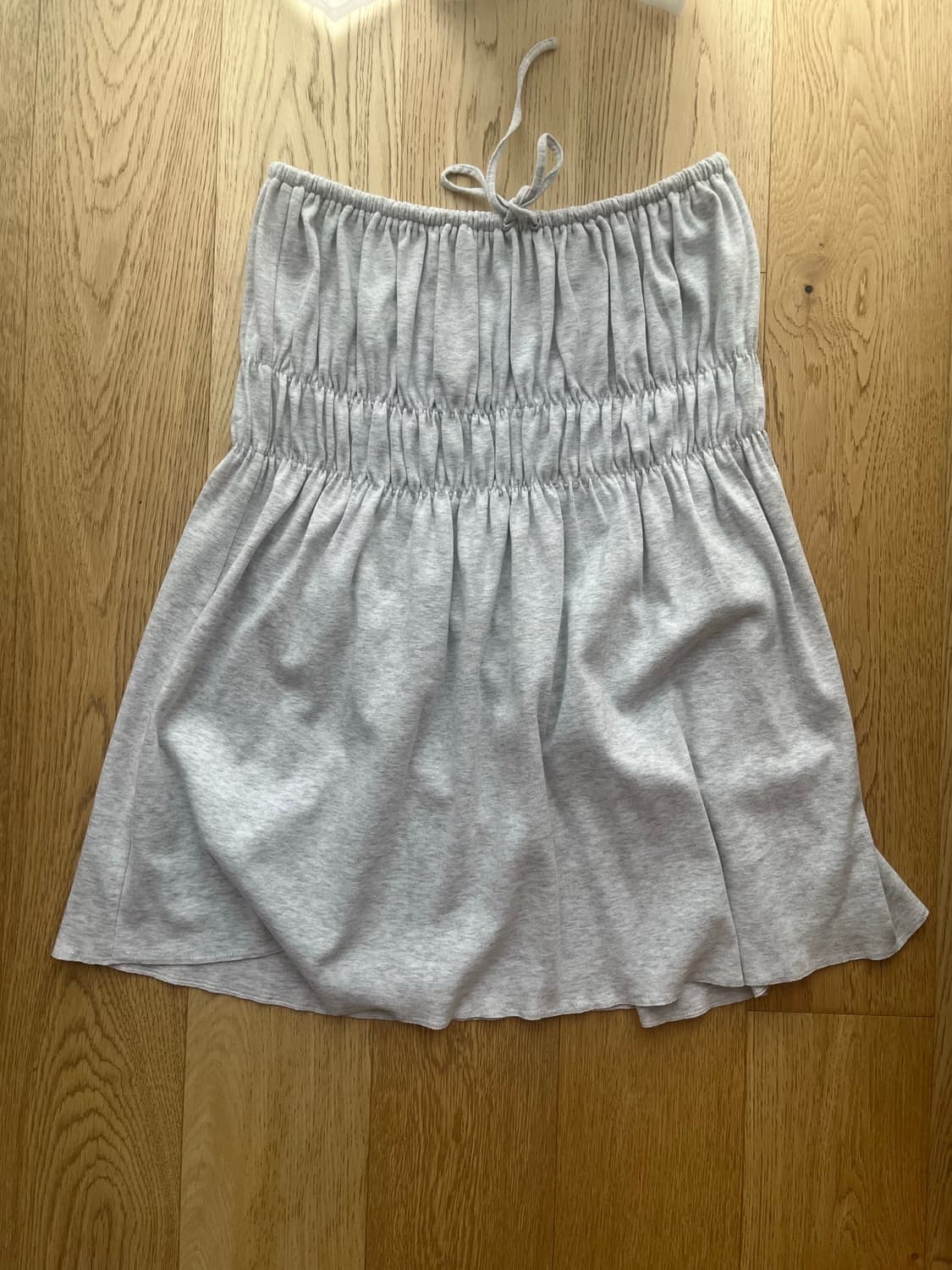 오데스 gathered jersey midi skirt grey  상품이미지1