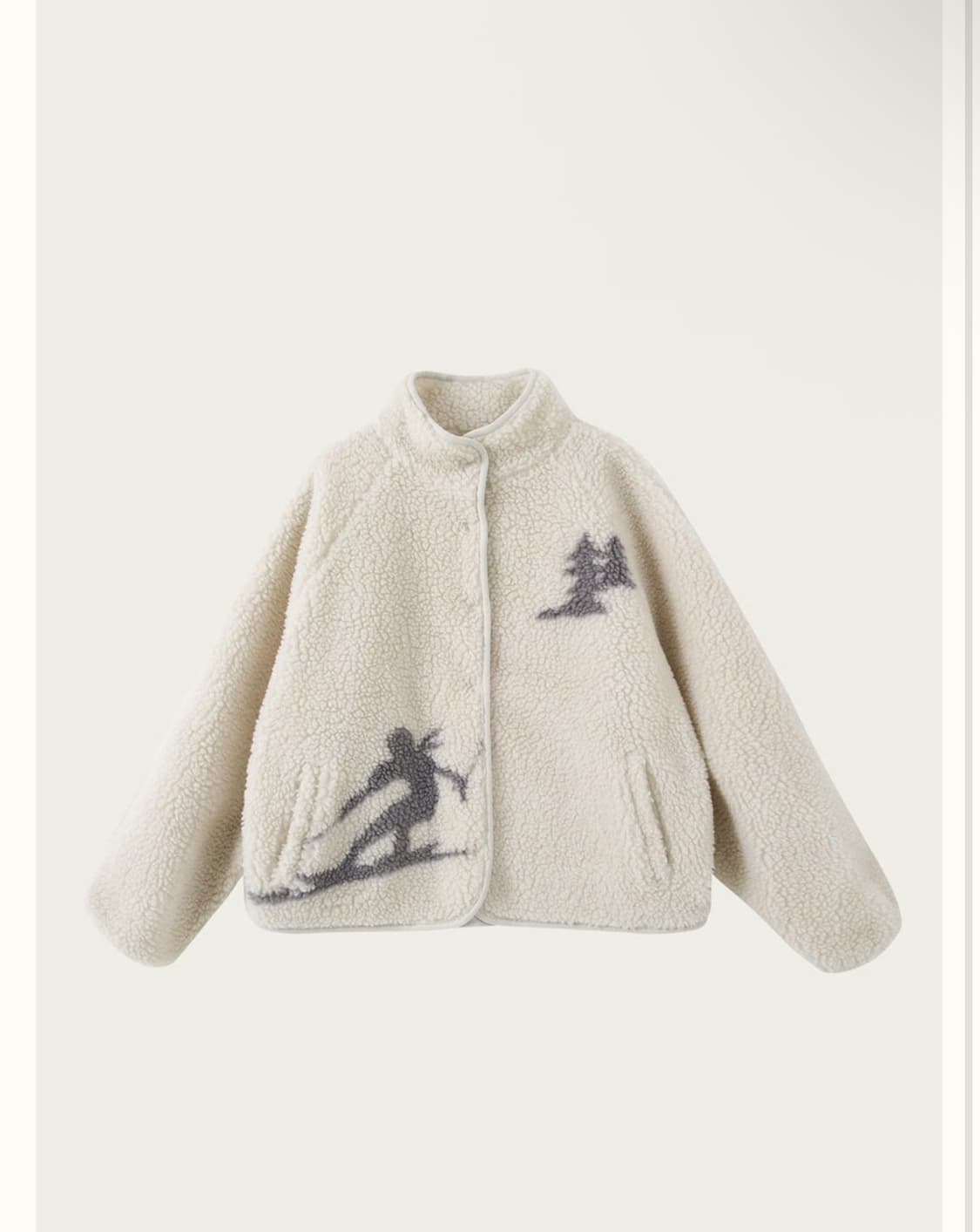 리본빛 스키 덤블 플리스 자켓 상품이미지2