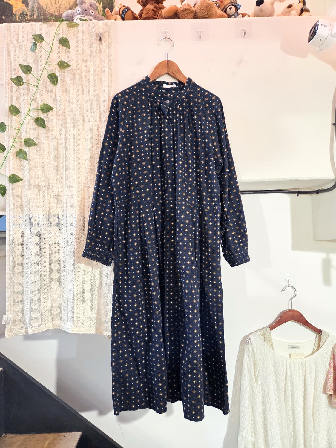 패턴 버튼업 원피스 상품이미지1