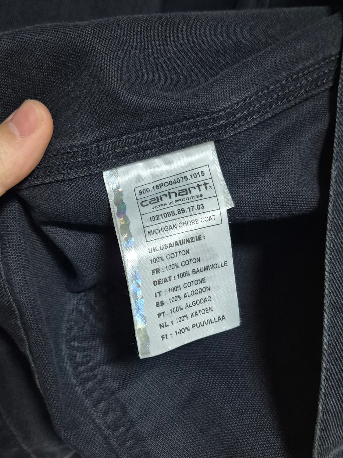 칼하트WIP 미시간 초어코트 블랙 L 상품이미지6