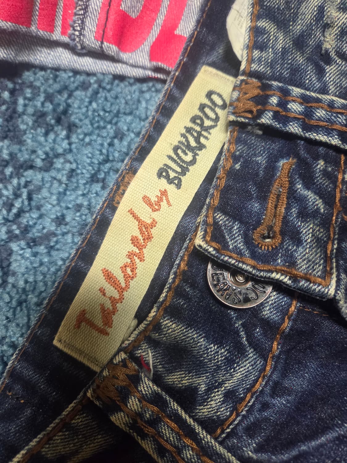 버카루 buckaroo 워싱 데님 기영이머리커스텀컷팅진 빈티지 상품이미지3