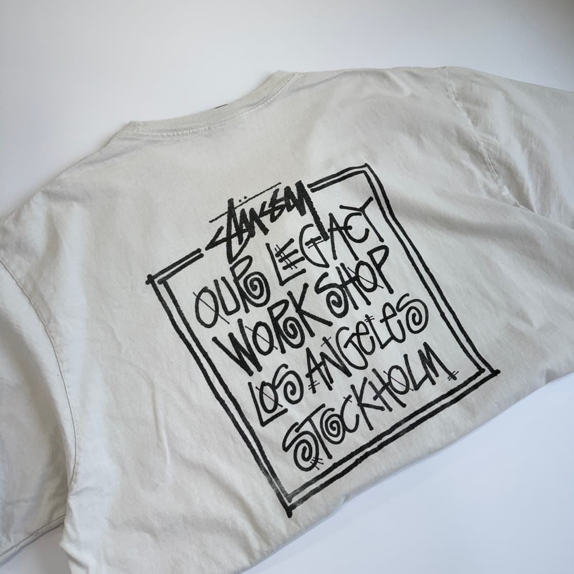 Stussy  스투시 x 아워레거시 프레임 피그먼트 다이드 반팔 티셔츠  상품이미지4