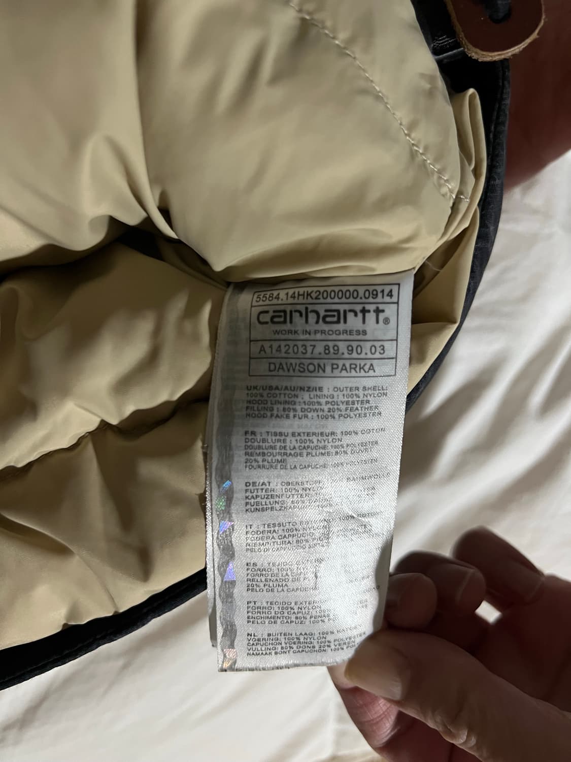 칼하트 다운패딩코트 사이즈xerox 상품이미지7