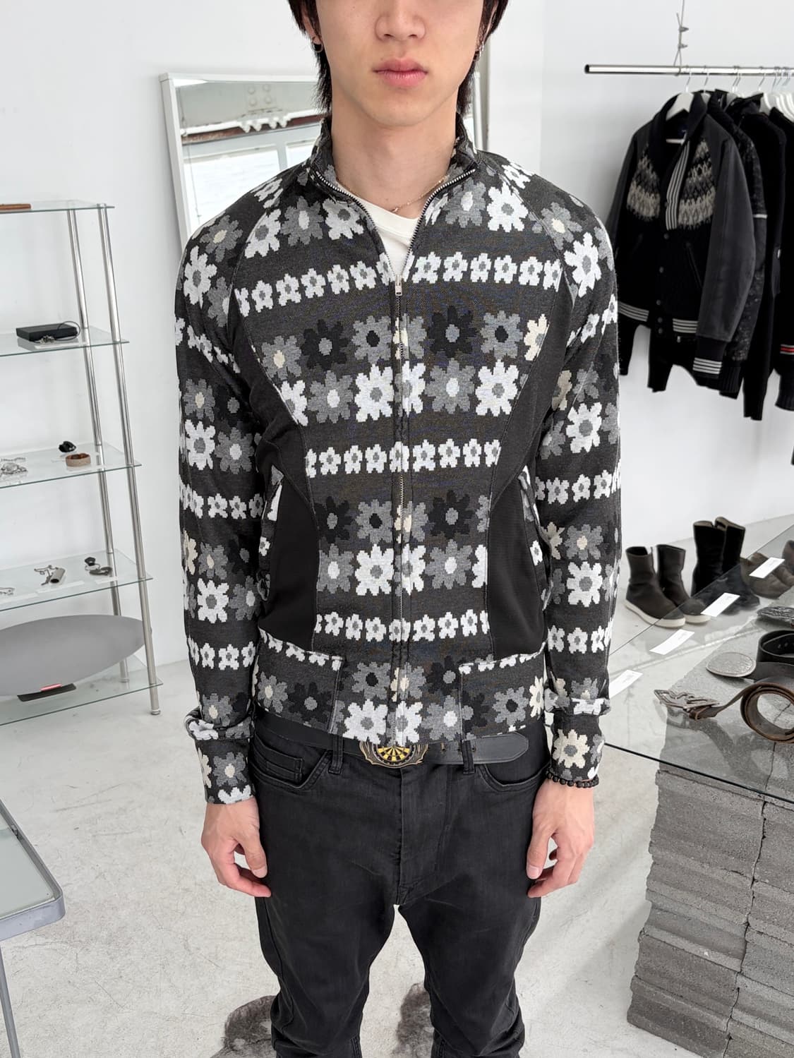 cdg homme plus  플라워 패널 트랙 자켓 상품이미지1