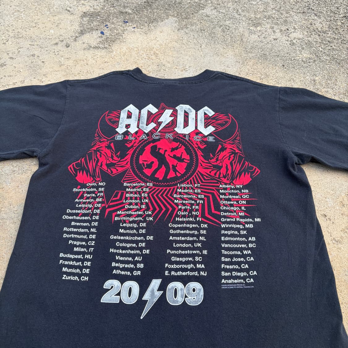 00s AC/DC Black Ice 투어 빈티지 반팔티 M 상품이미지7