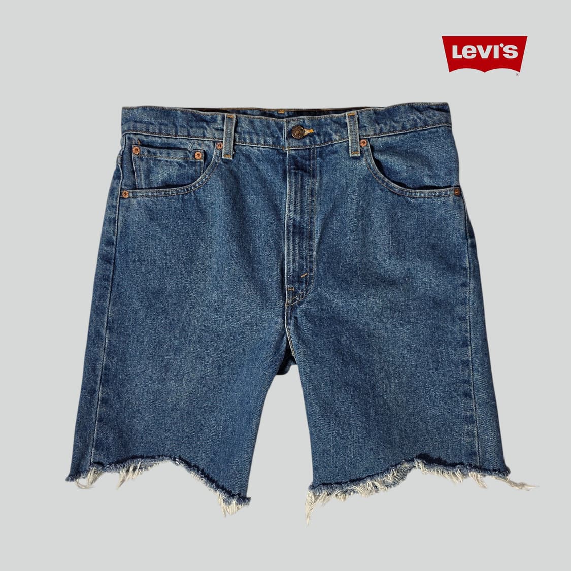 [W36L32]90s 리바이스 USA 505 컷오프 데님 팬츠 상품이미지1