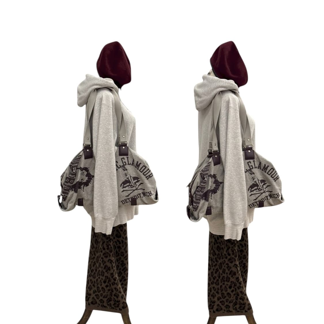 히스테릭글래머 프린티드 스웻 숄더백 그레이 상품이미지10