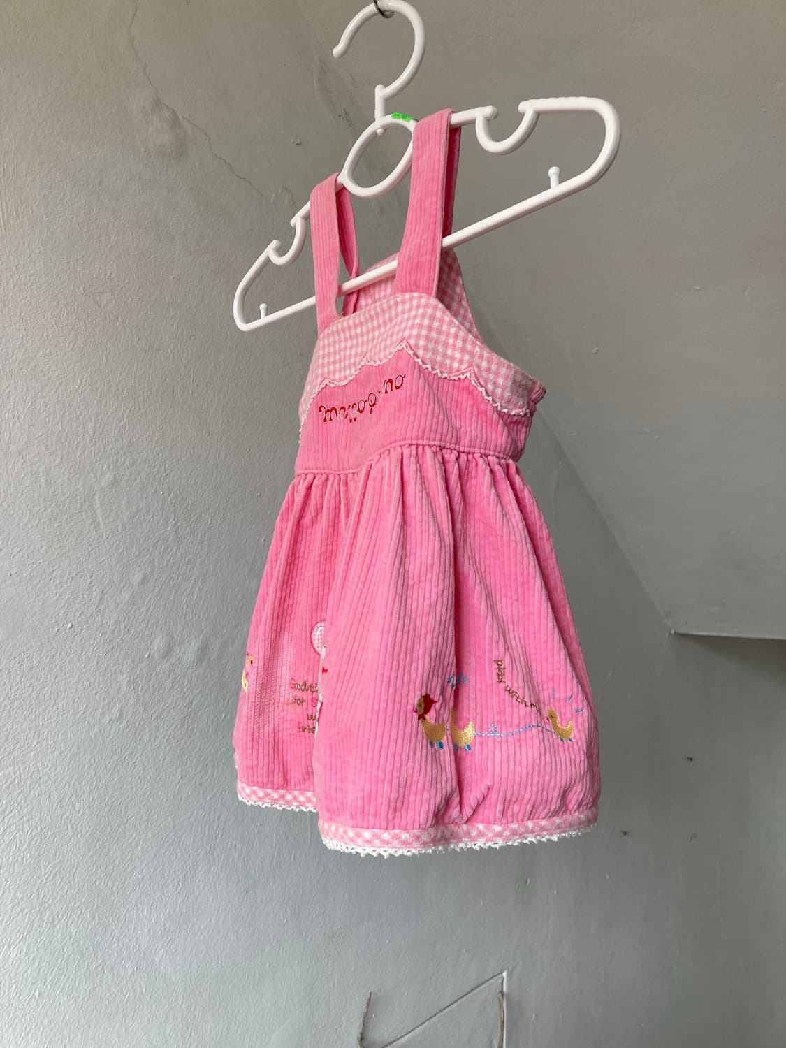 *KIDS* 핑크 골지 자수 원피스 상품이미지4