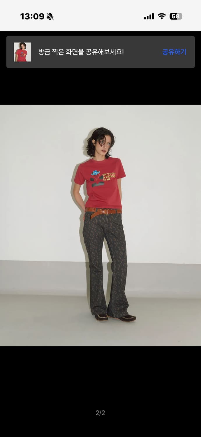 헤레틱 COWBOY PANDA T-SHIRT / rose 상품이미지2