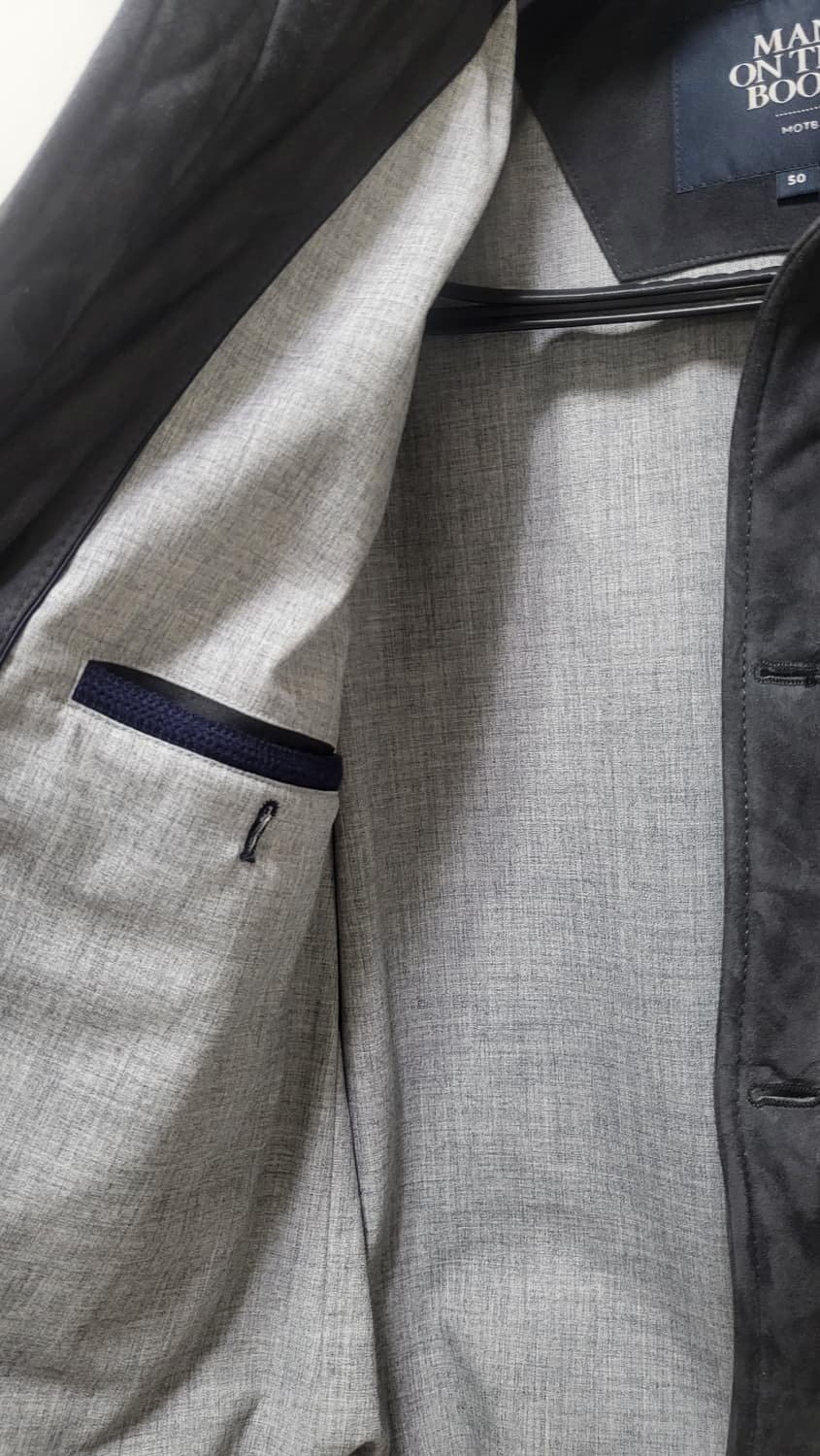 맨온더분 남성 스웨이드 패딩(구스다운)자켓 상품이미지7