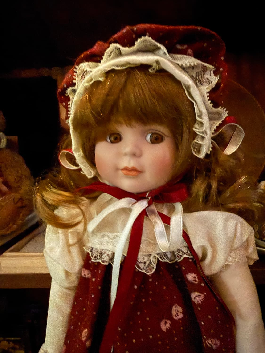 빈티지 인형 피겨린 빅토리아풍 스윗하트돌 보넷 상품이미지7