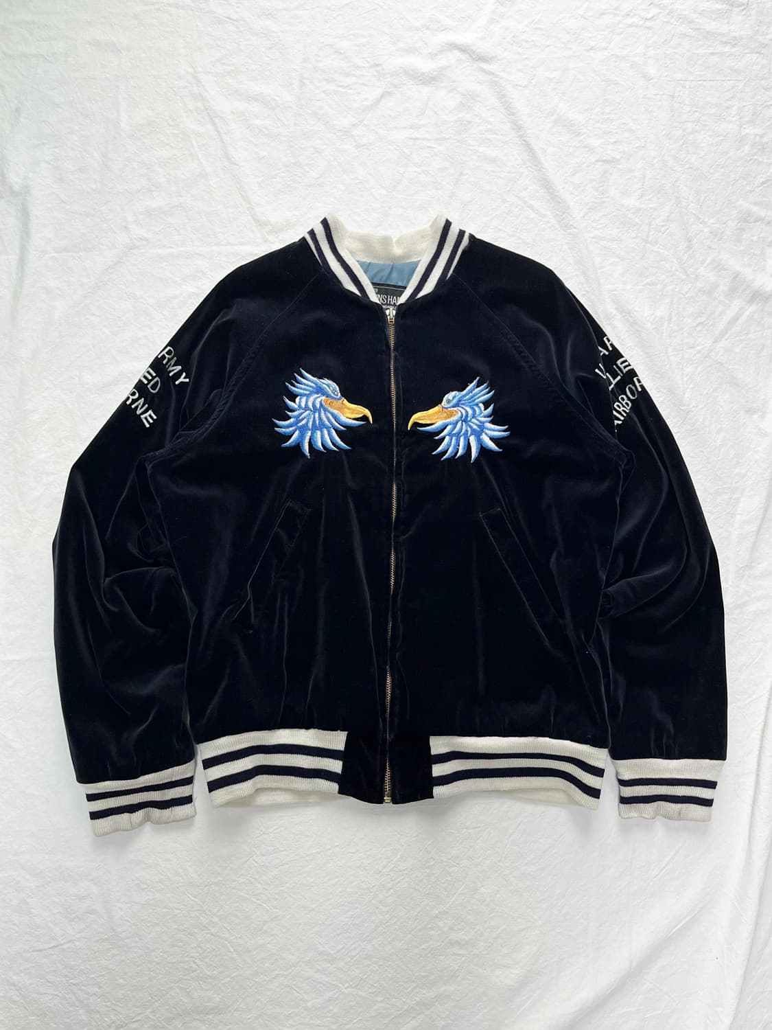 JPN Johns Hamer 일본 빈티지 벨벳 자수 스카쟌 상품이미지1