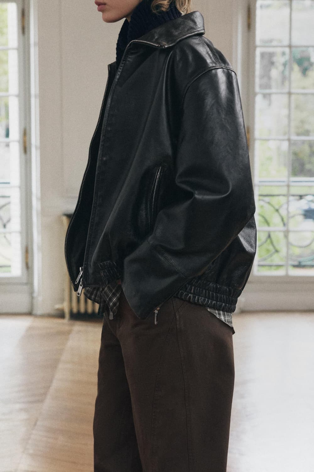 자라 레더 컬렉션 메인 가죽 자켓 상품이미지2
