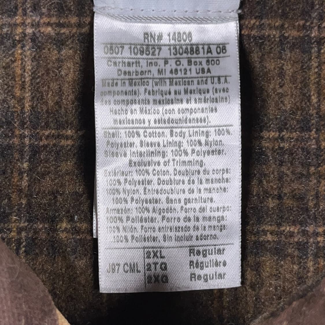 칼하트 J97 디트로이트 어도비 럼버 커스텀 자켓 브라운 CML 상품이미지7