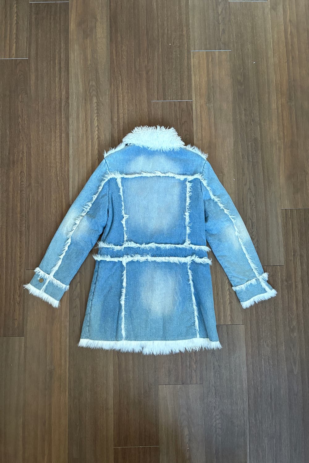 Denim Fur Trimming Coat 상품이미지8