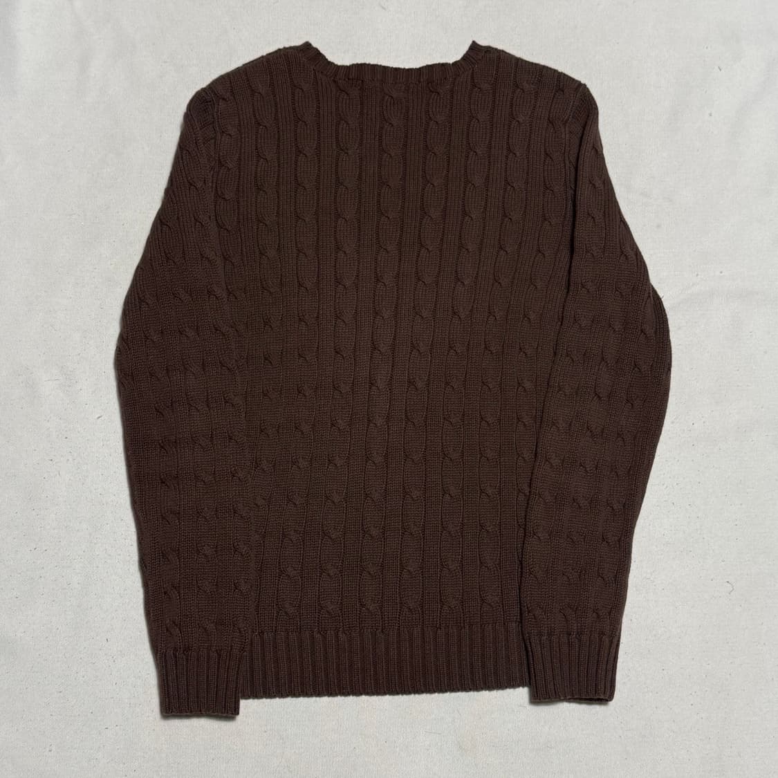 M 폴로랄프로렌 여성용 브라운 케이블 니트 상품이미지3