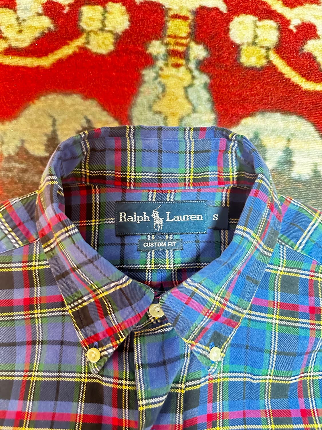 폴로 랄프로렌 체크 블루 셔츠 S 상품이미지3