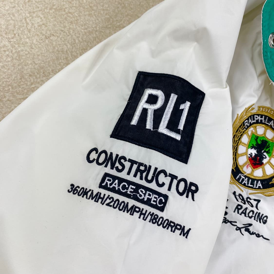 폴로 빅포니 화이트 자수 레이싱 나일론 자켓 (100) 상품이미지7