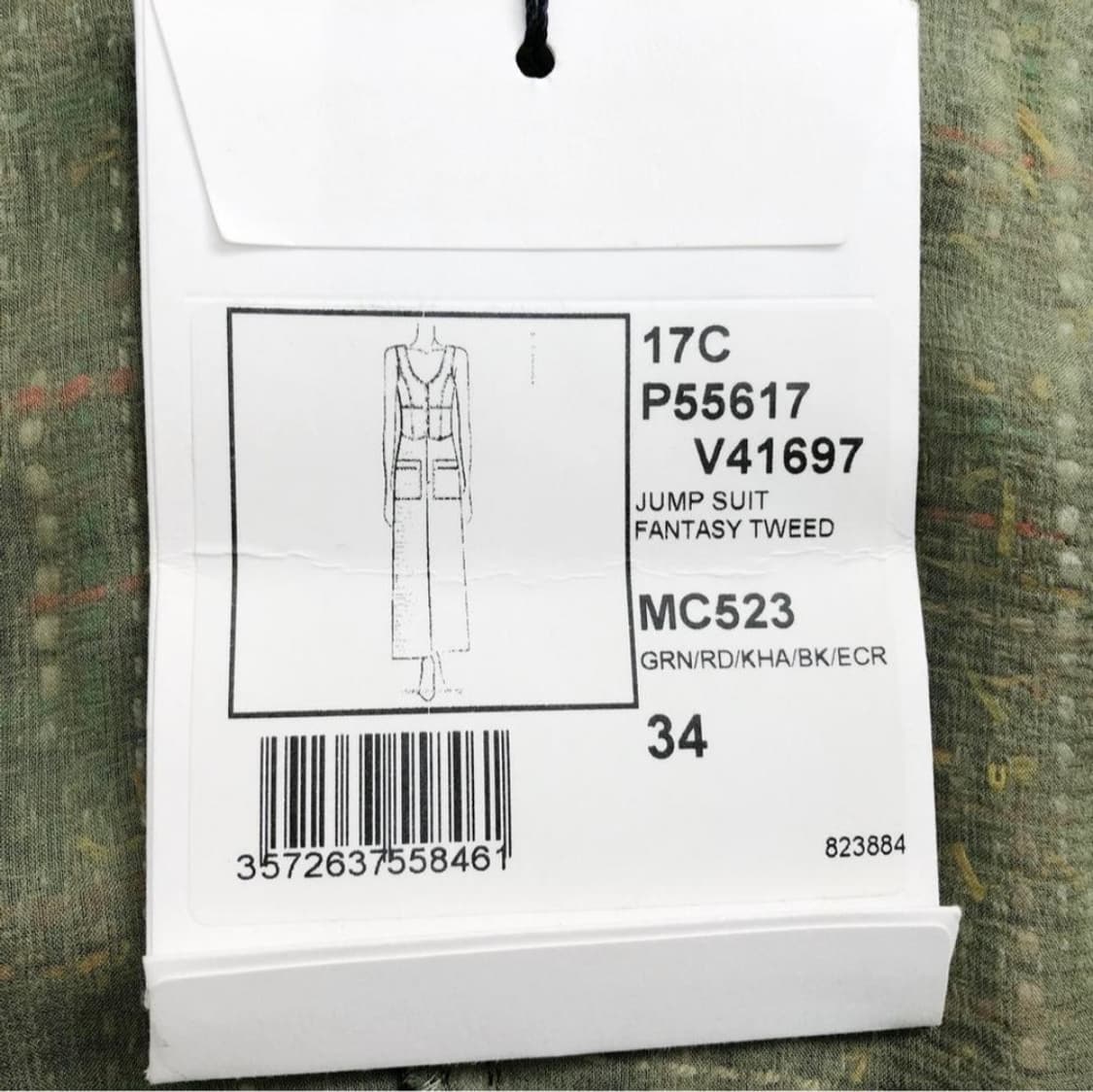 샤넬 트위드 점프수트 미사용/34사이즈 상품이미지5