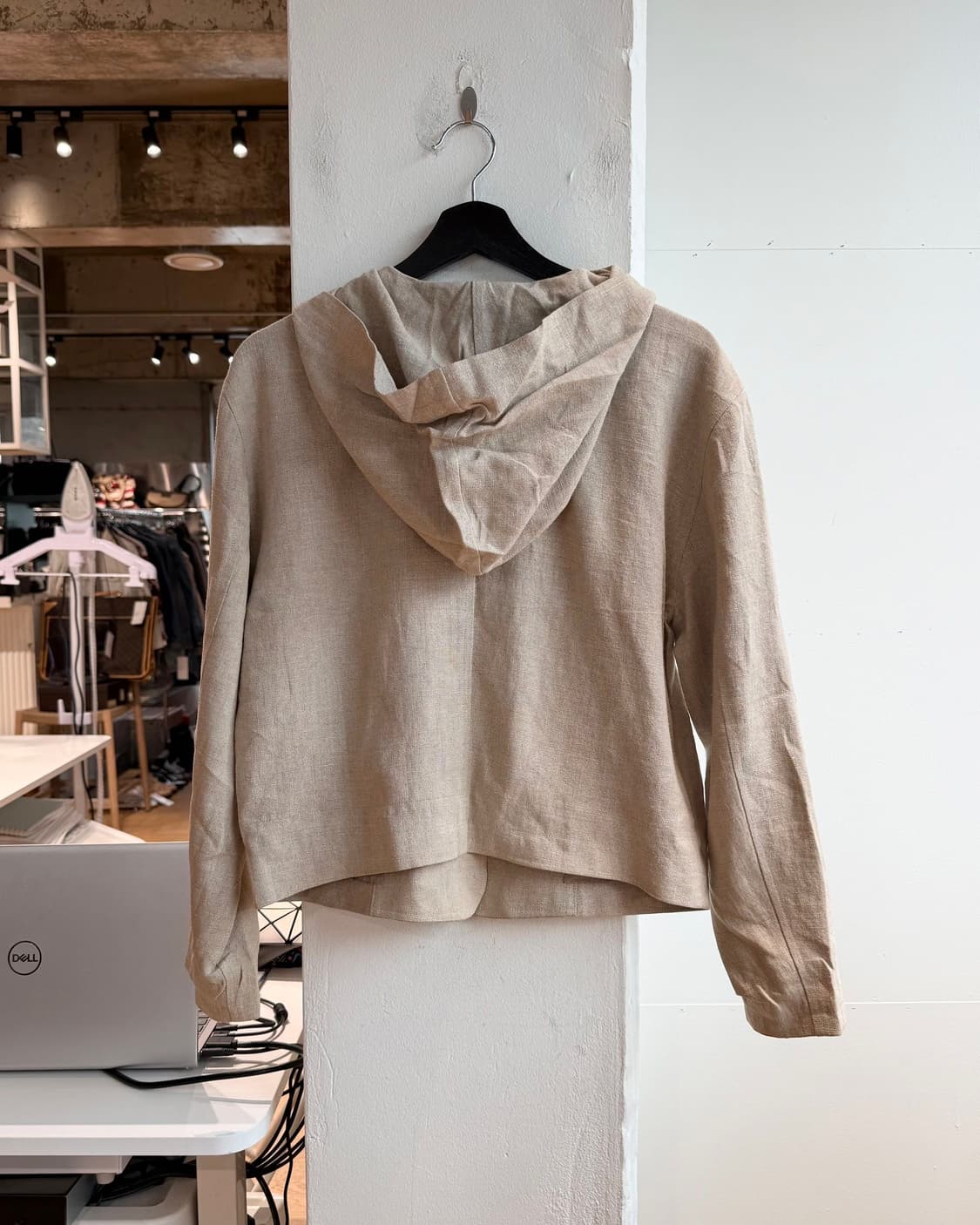 이세이미야케 브라운 린넨 크롭 후디 자켓  상품이미지7
