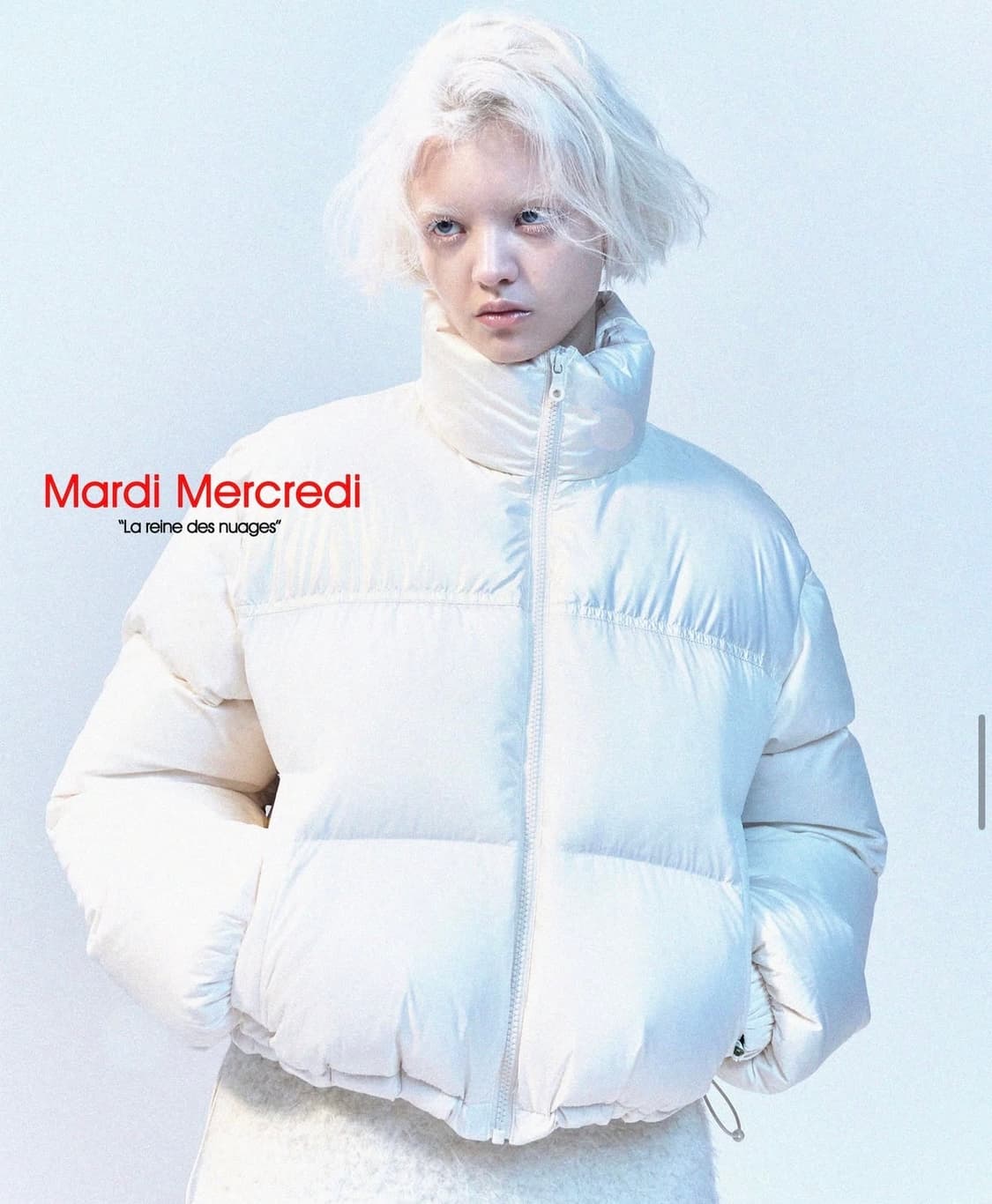 마르디메크르디 아이보리 여성 숏패딩 상품이미지2