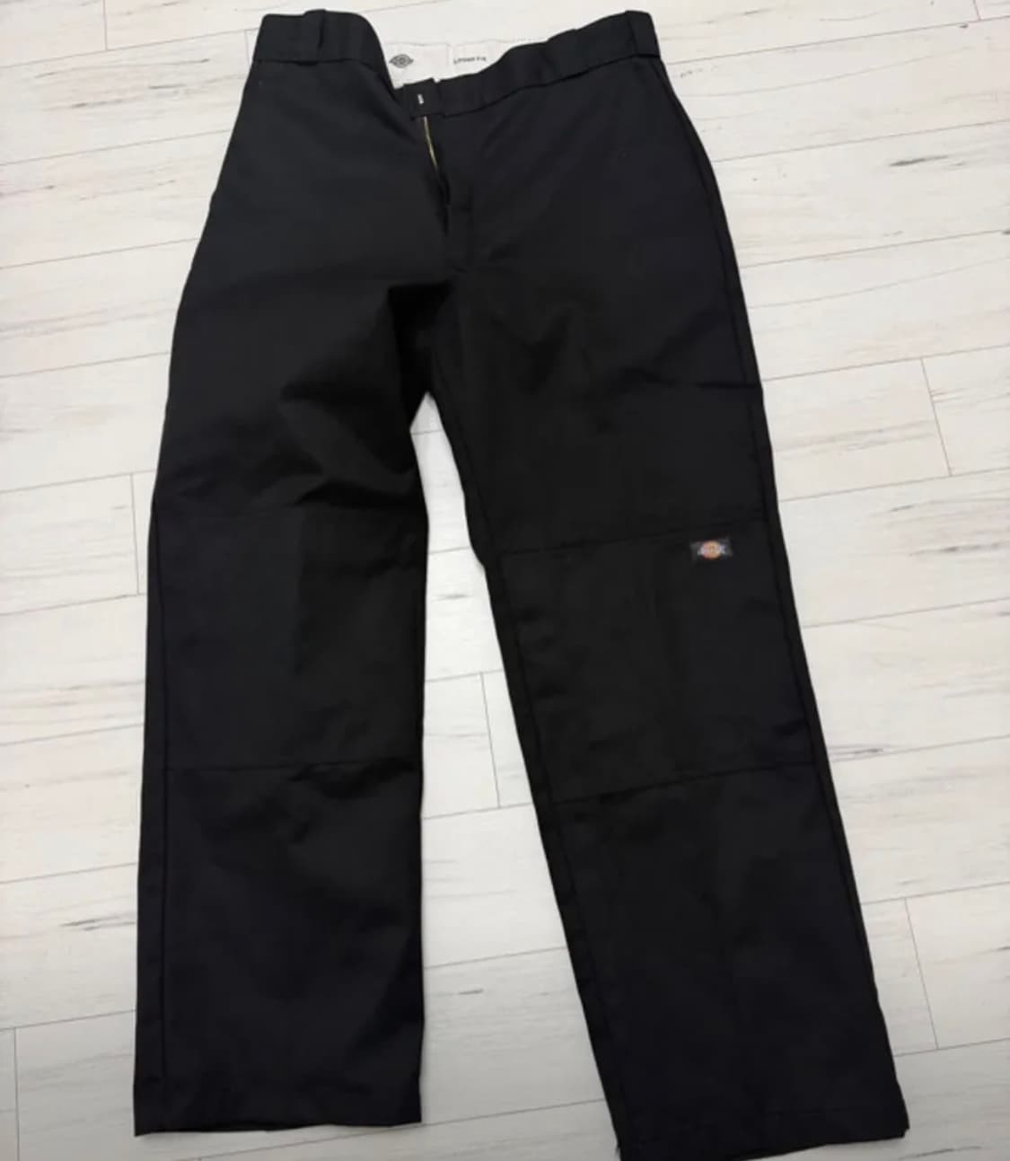 38 디키즈 더블니 루즈핏 팬츠 블랙 상품이미지1