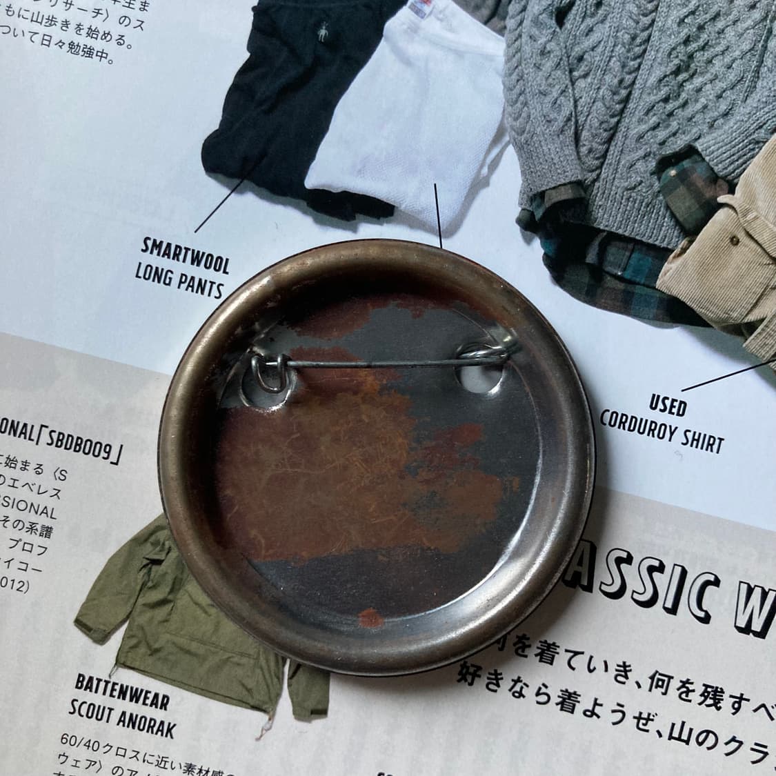 빈티지 A KISS A DAY 프린팅 핀 버튼 뱃지 브로치 악세사리 상품이미지2