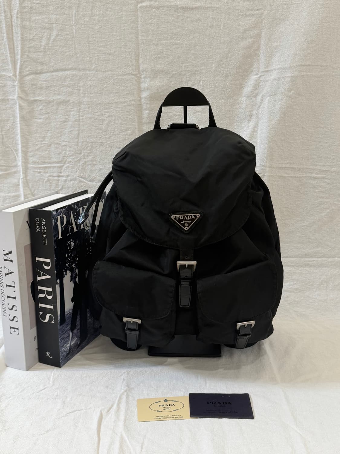 정품 프라다 포코노 나일론 백팩 블랙 미디움 상품이미지1