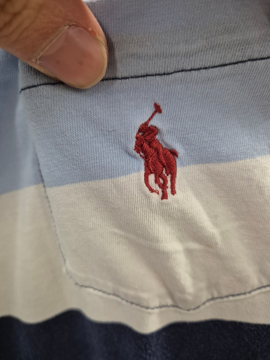 폴로 랄프로렌 블루 스트라이프 반팔 L 상품이미지7