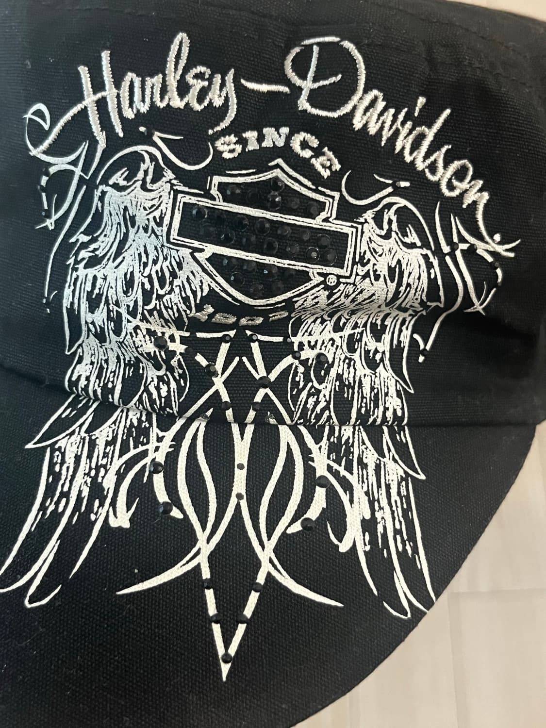 Harley Davidson Winged Flat Top Cap Hat 상품이미지3