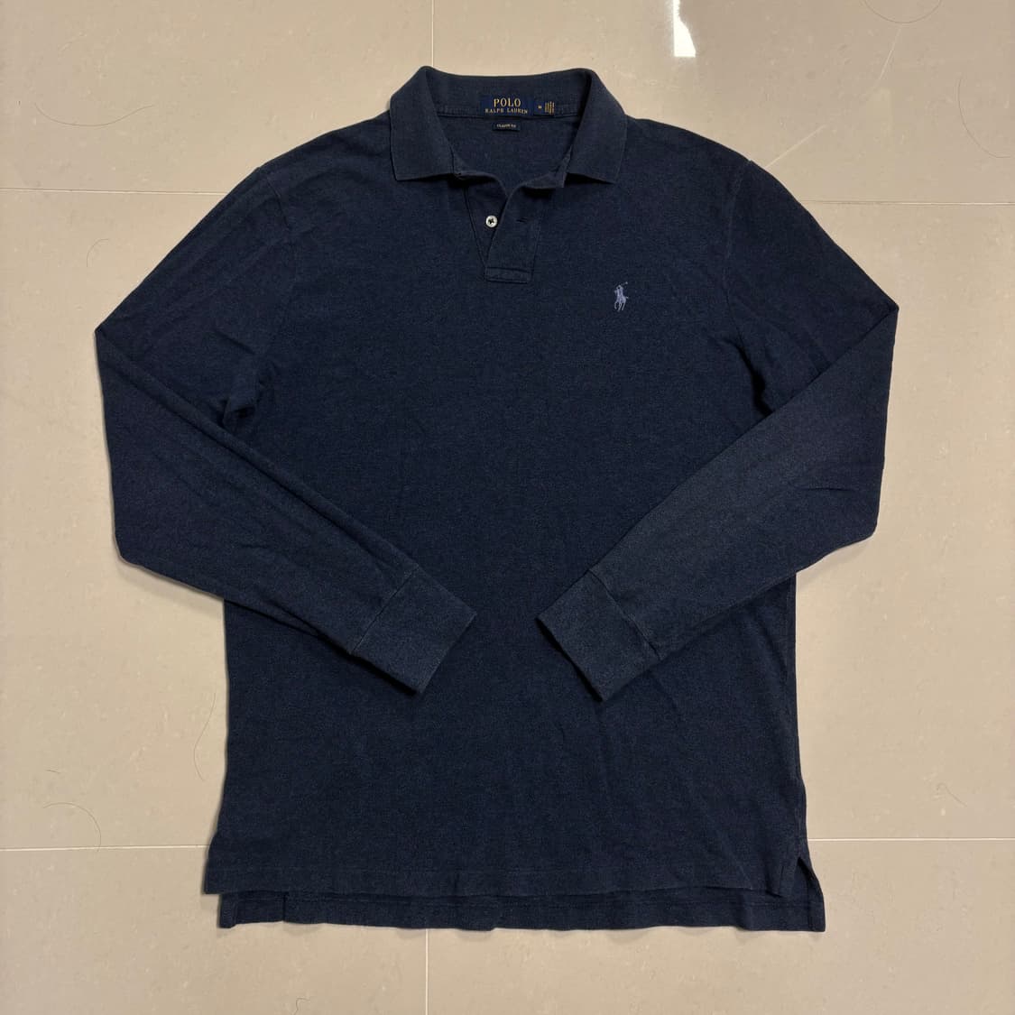 정품 폴로 랄프로렌 네이비 긴팔 폴로티 롱슬리브 카라티 상품이미지2