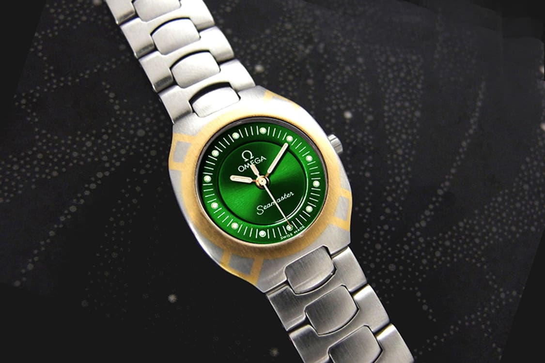 오메가 씨마스터 폴라리스 그린 선레이 다이얼 여성용 스틸 시계 상품이미지4