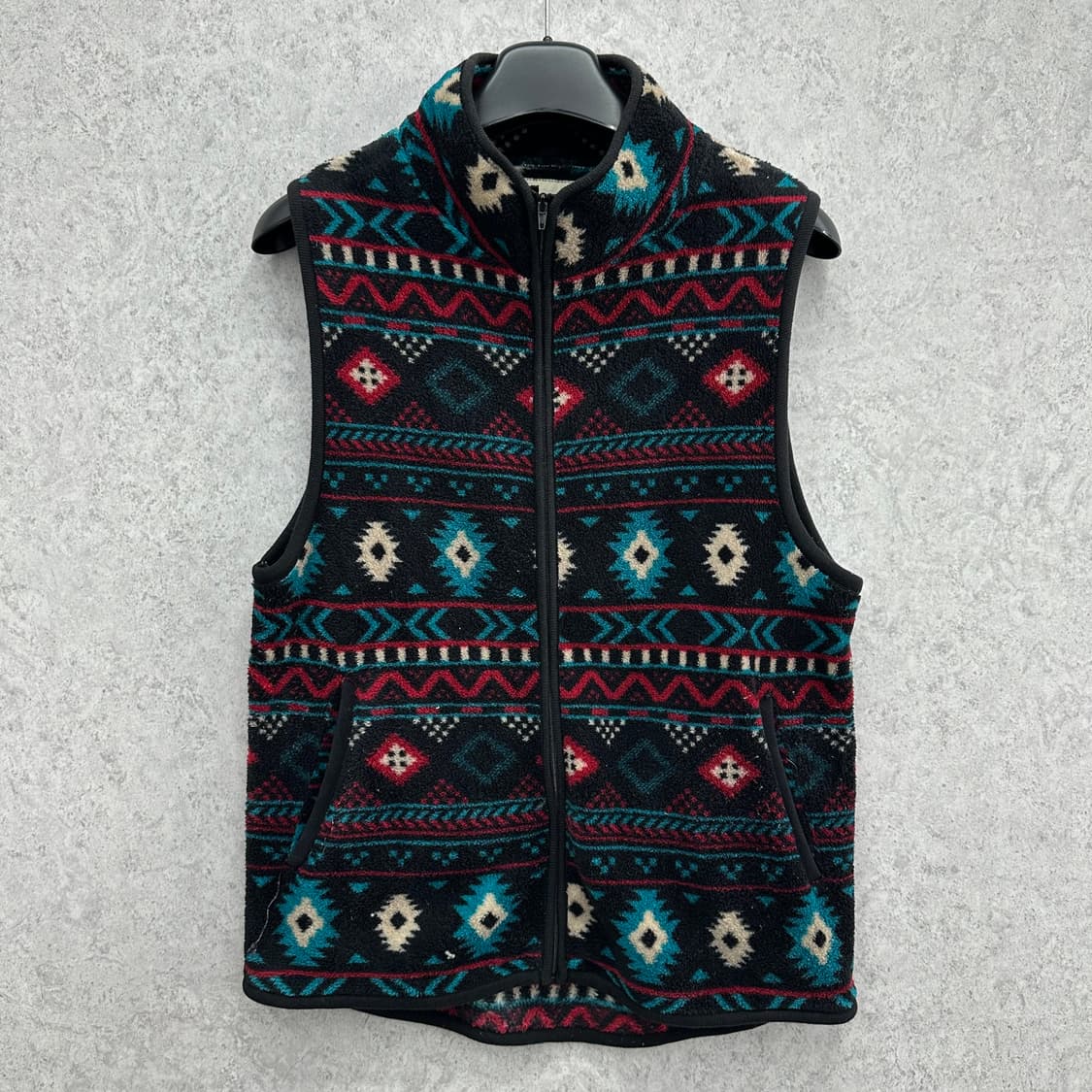 100 QUASH 재팬 남자 아즈텍 패턴 후리스 조끼 상품이미지1