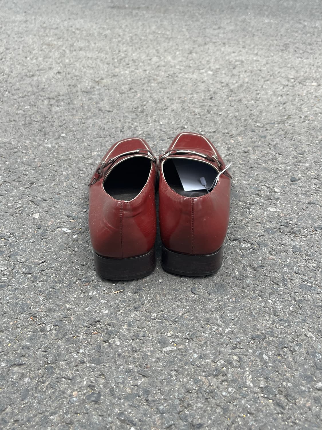 프라다 버건디 로퍼 상품이미지5