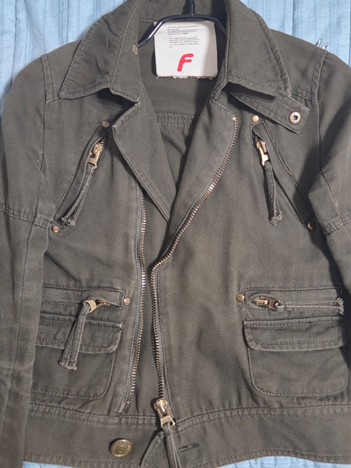 빈티지 카키 y2k 자켓  상품이미지2