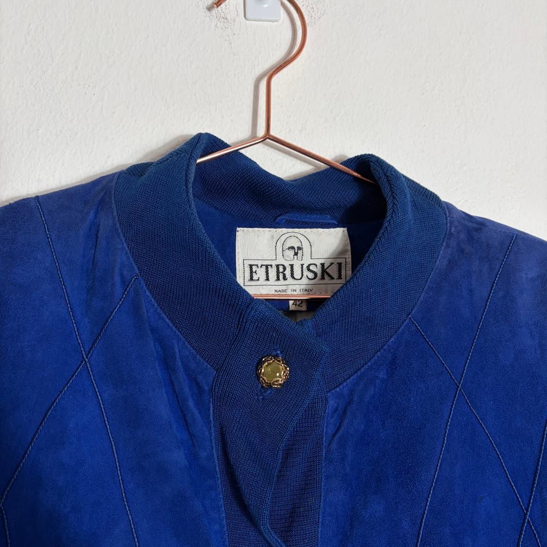 ETRUSKI 블루 스웨이드 블루종 자켓(42) 상품이미지3