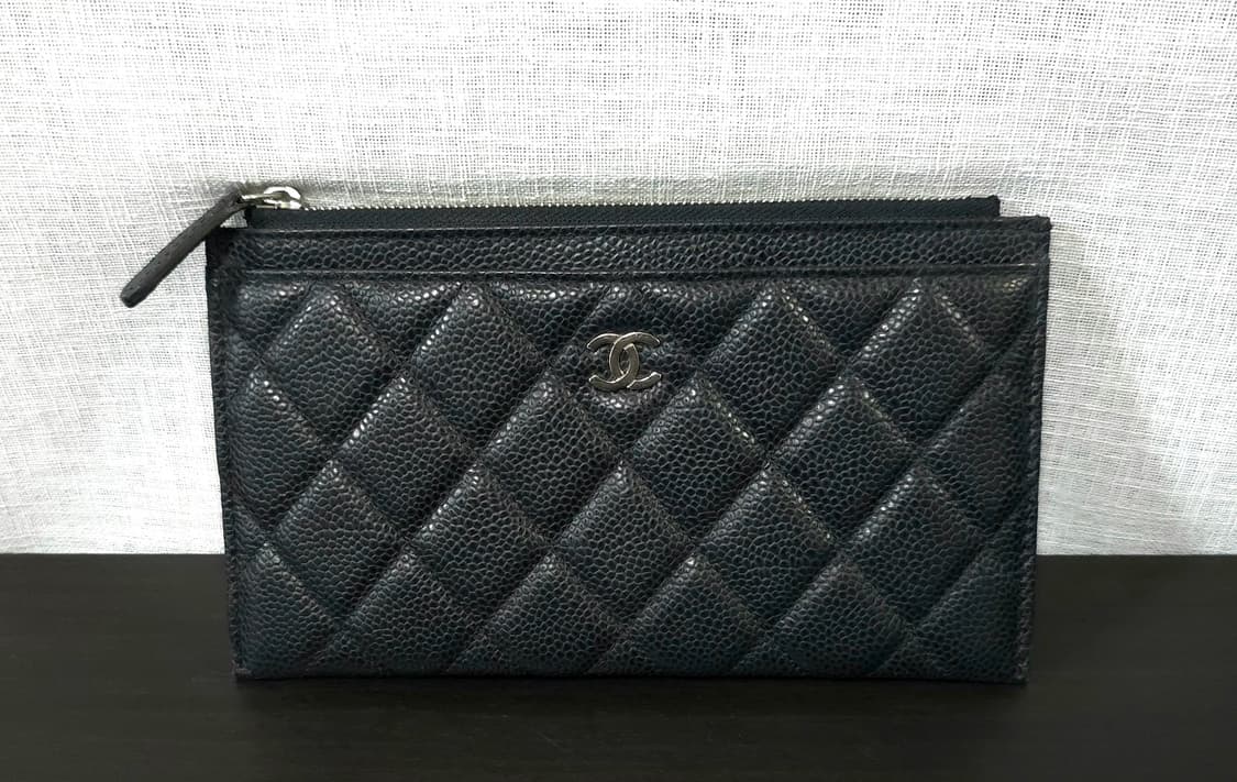 샤넬 정품 클래식 캐비어 스몰 클러치 미니 파우치 카드 지갑 상품이미지2