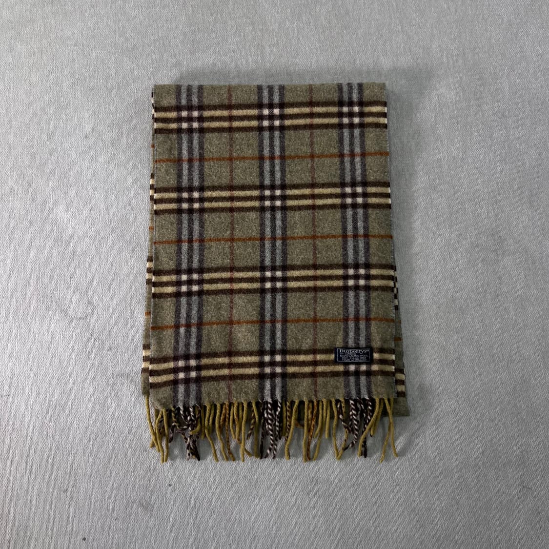 버버리 노바체크 램스울 그린 머플러  상품이미지2