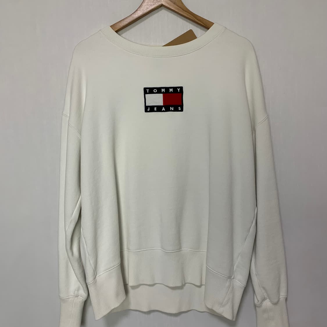 타미힐피거 타미진스 아이보리 화이트 빈티지 맨투맨 XL 상품이미지2