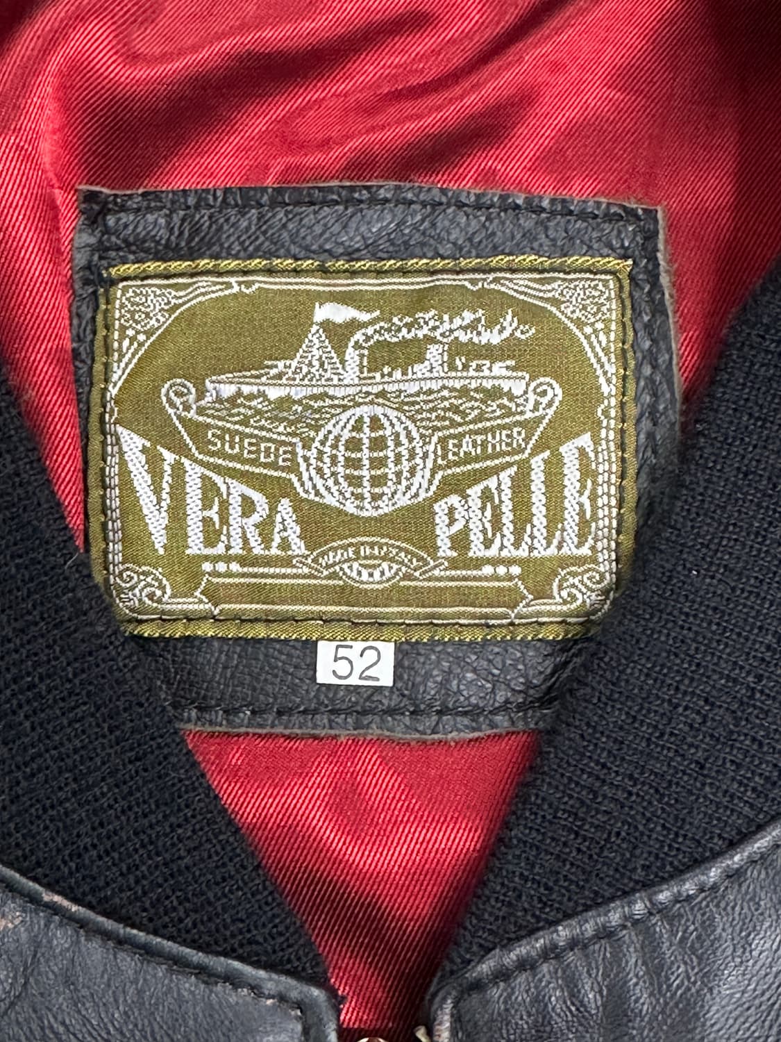 80s Italy Vera Pelle 봄버 자켓 XL 상품이미지5
