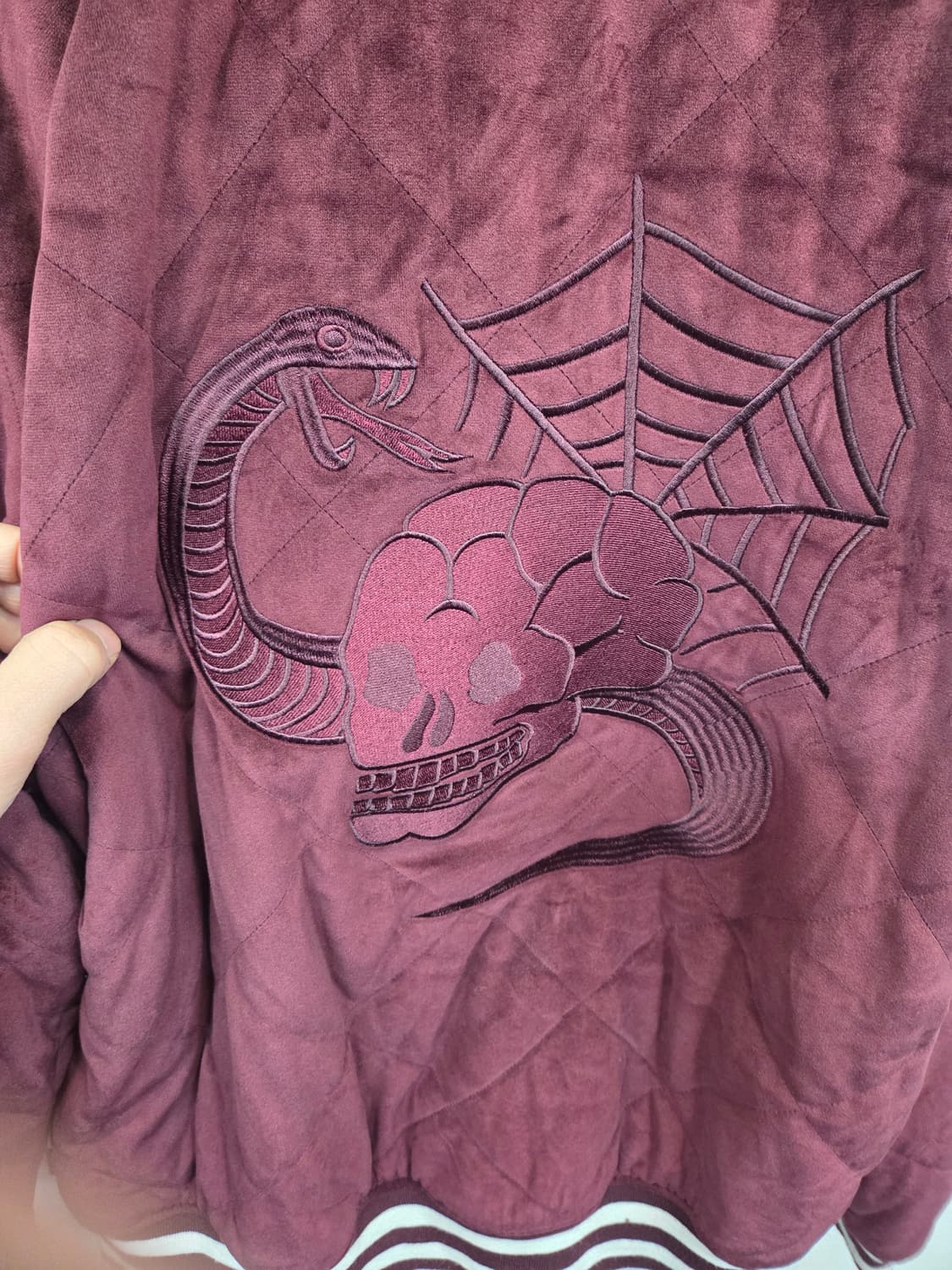 리바이스 스네이크 스컬 자수 리버시블 벨벳 스카쟌 자켓 m 상품이미지4