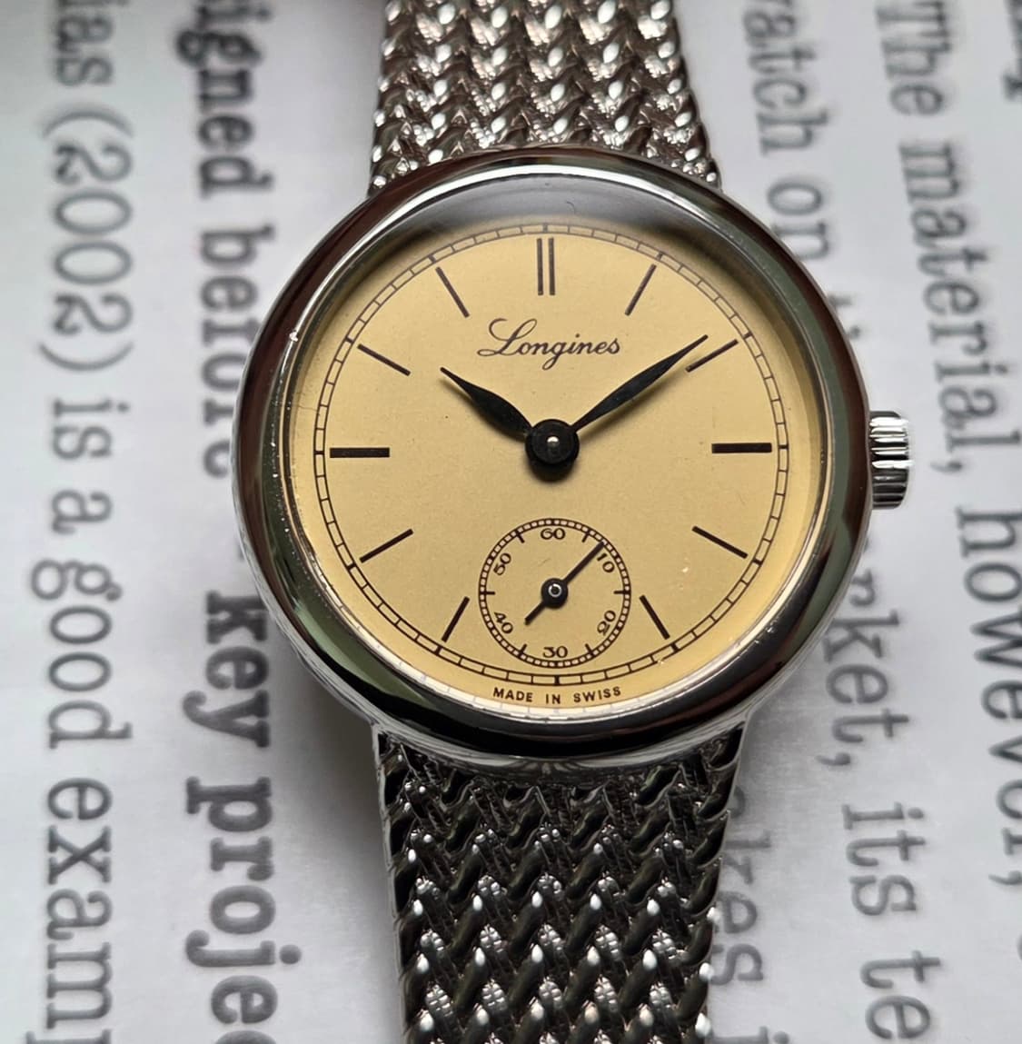 레어] 빈티지 론진 독립초침 샴골판 수동 메커니컬 여성용 브레이슬릿 ve 상품이미지1