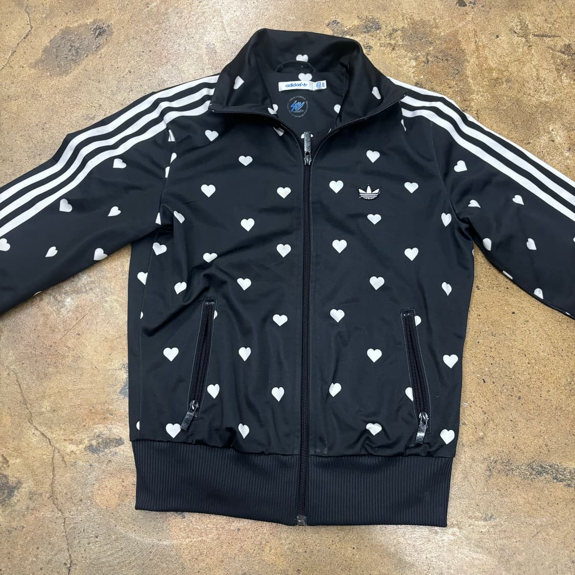 아디다스 블랙 하트 도트 땡땡이 트랙탑 져지 상품이미지3