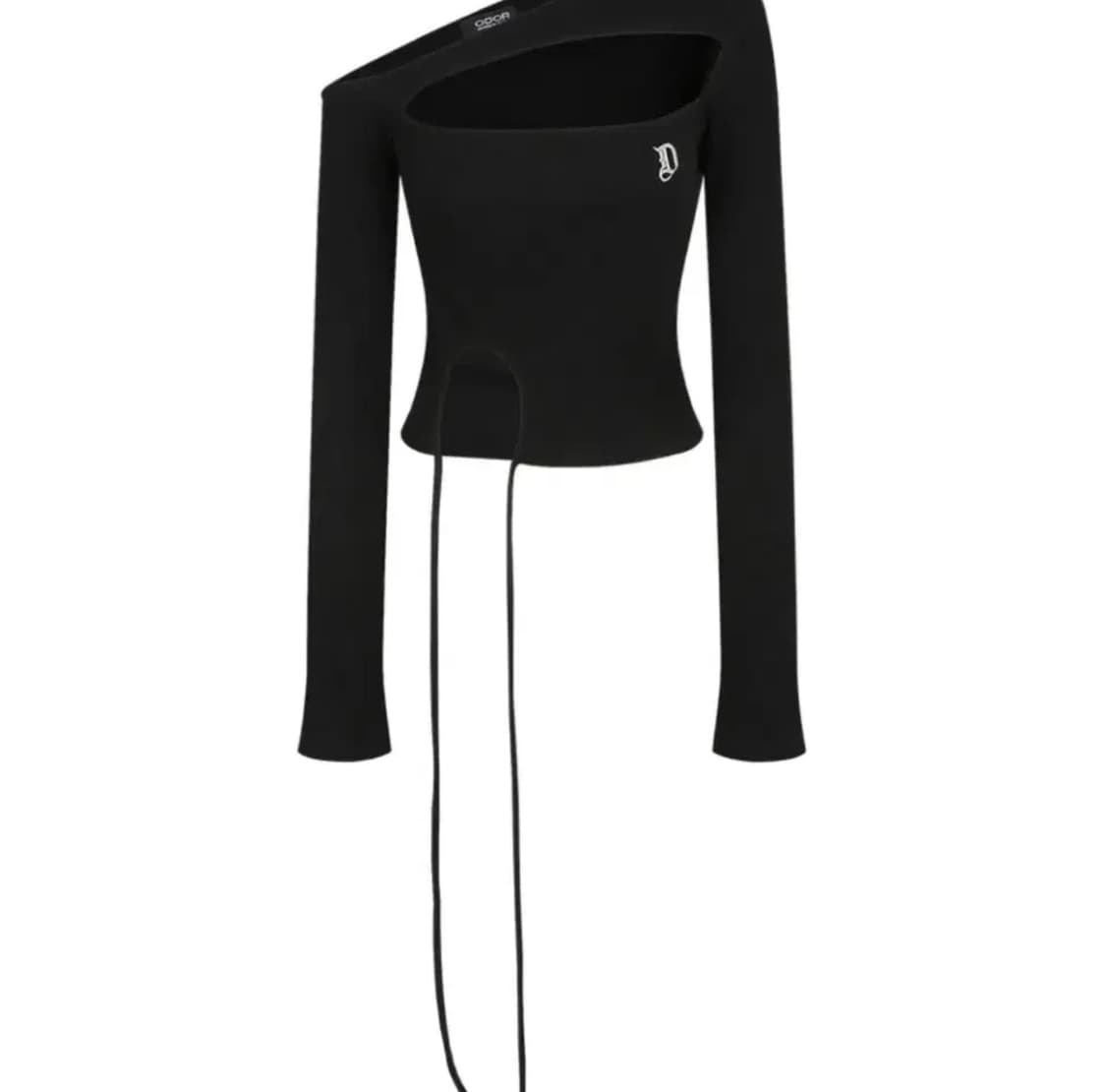 오도어 슬릿 탑 블랙 상품이미지1