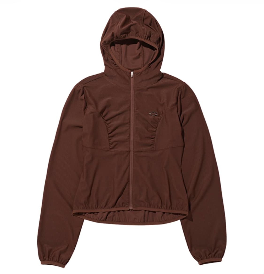 미스치프 후디드 와플 집업 브라운 상품이미지1