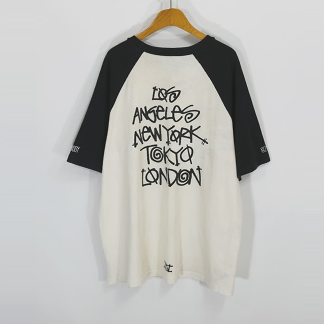 made in USA 00s stussy 빈티지래글런티셔츠 상품이미지2