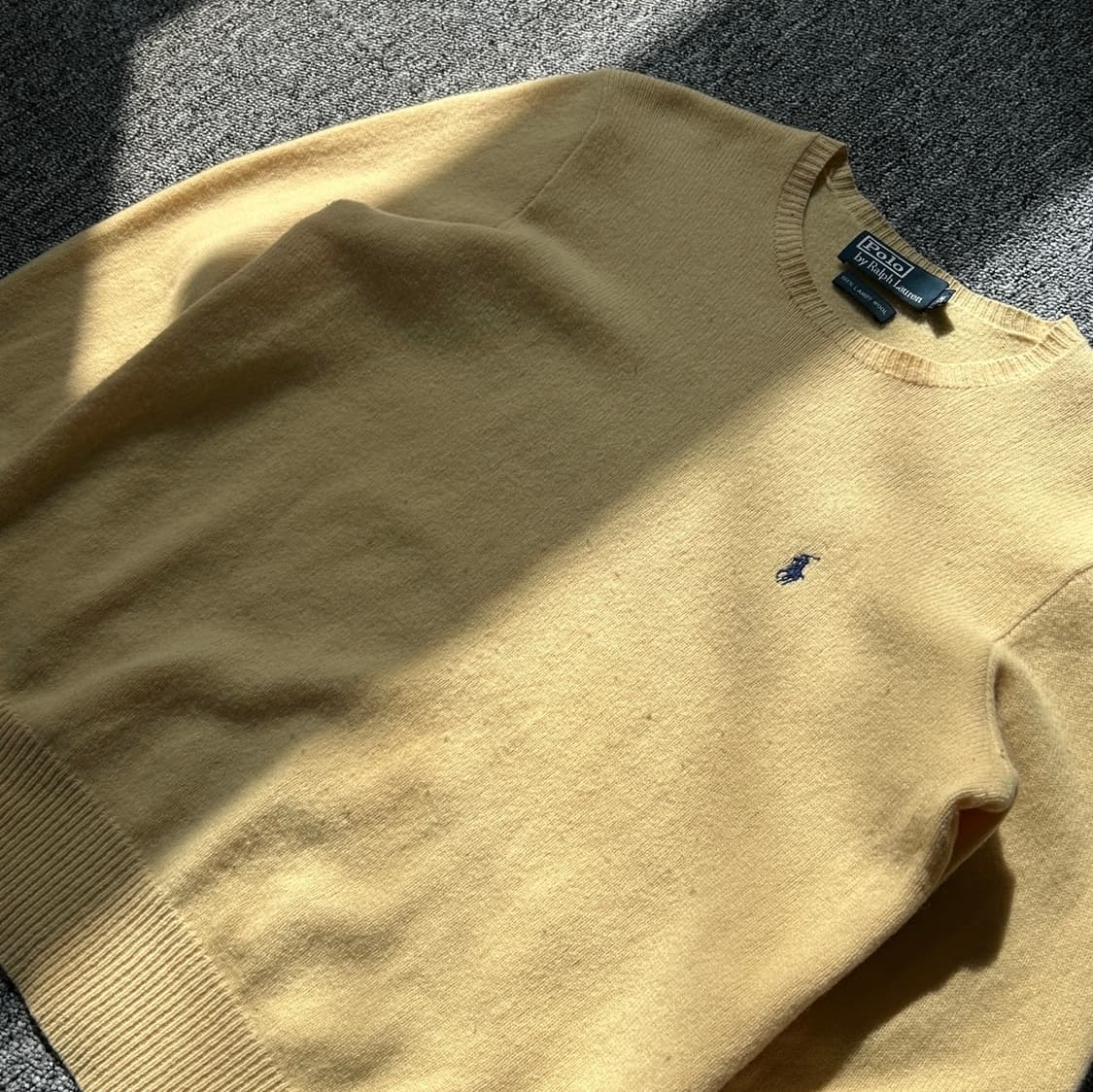 폴로 랄프로렌 램스울 옐로우 니트  상품이미지2