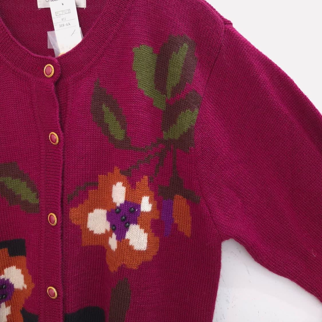 Allen a piece 앙고라 플라워 니트 가디건 상품이미지3