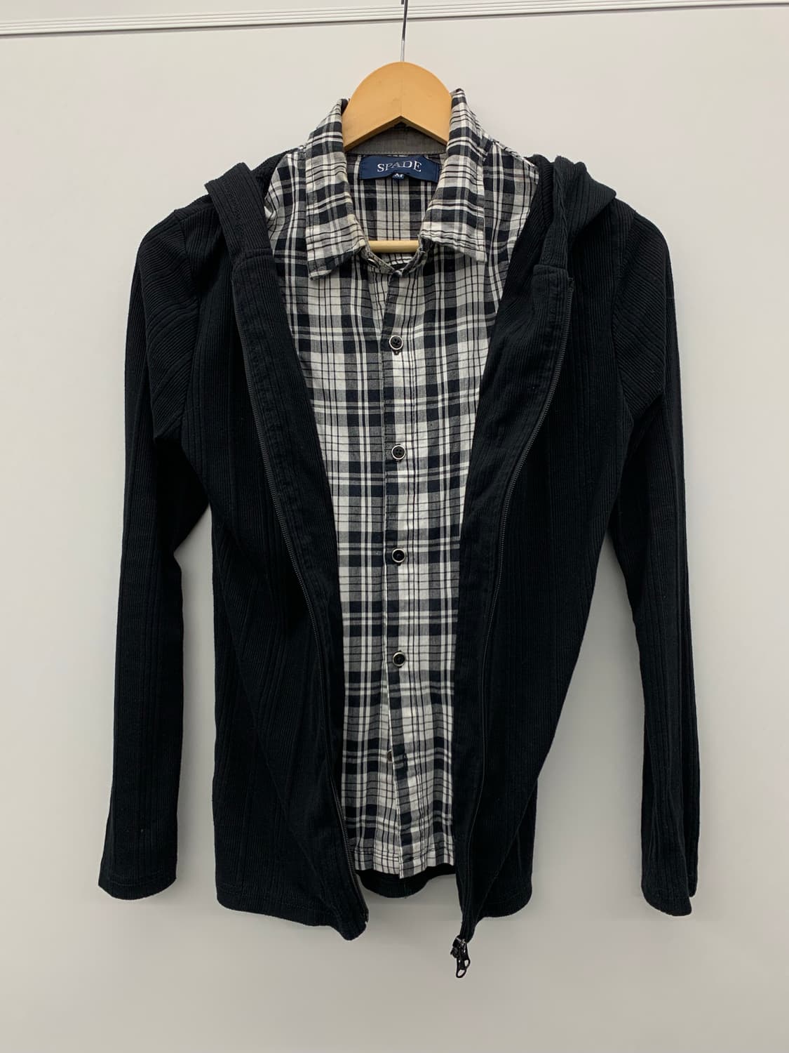 Spade y2k 레이어 셔츠 집업 상품이미지4